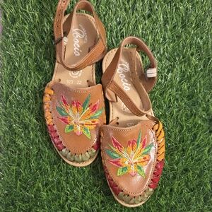 Colorful Embroidered Sandals